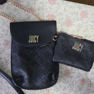 Juicy Couture Black Crossbody Bag with Coin Purse